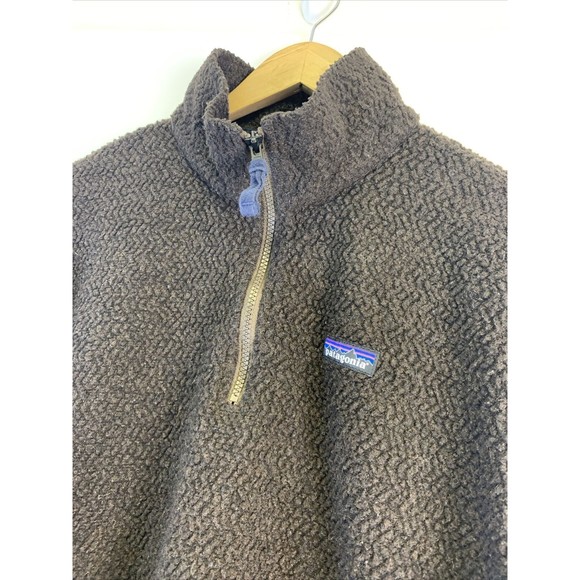 Patagonia Woolyester Fleece Pullover Zip Logwood Brown Navy 269490 Mens Large - Picture 3 of 11